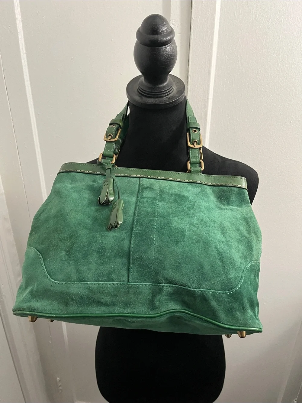 Vintage Coach Hamptons Suede Tassel Satchel Bag